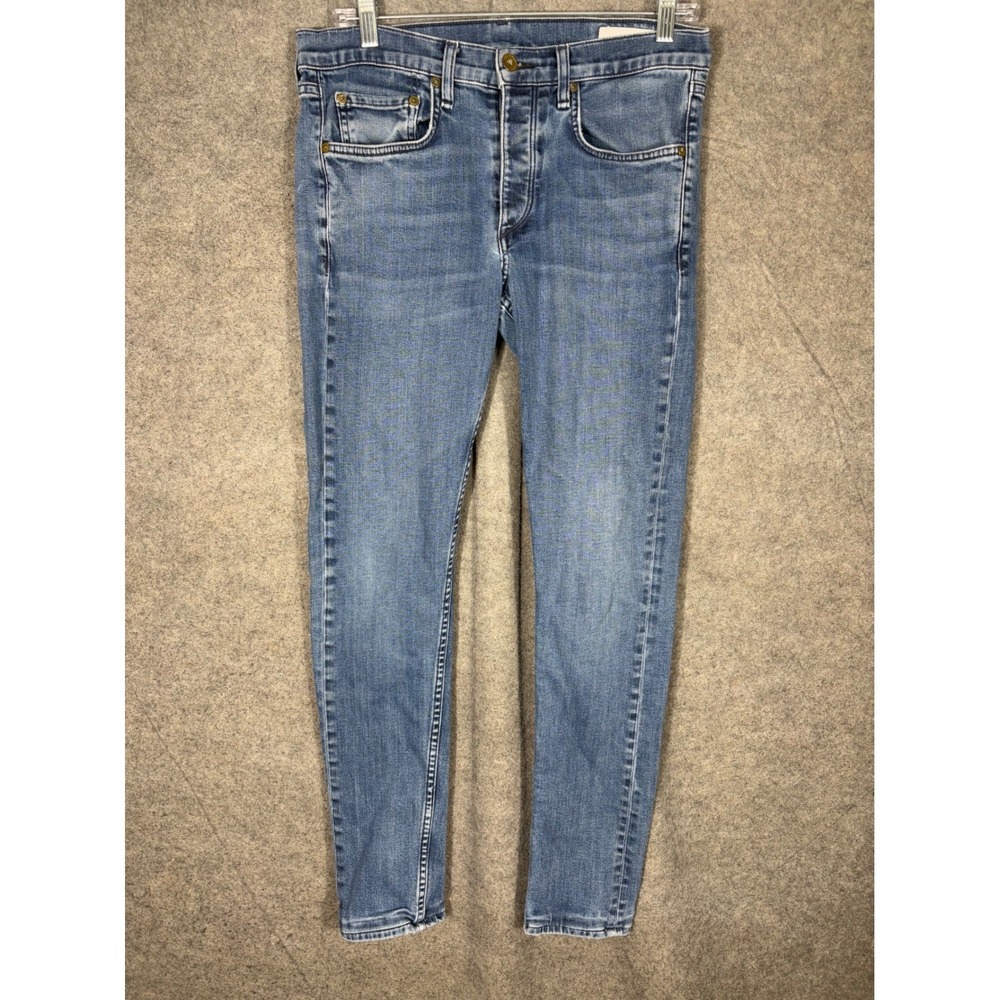 Rag & Bone Fit 1 Extra Slim Jeans Mens 31 Bayview Blue M1224K510BYV Made in USA